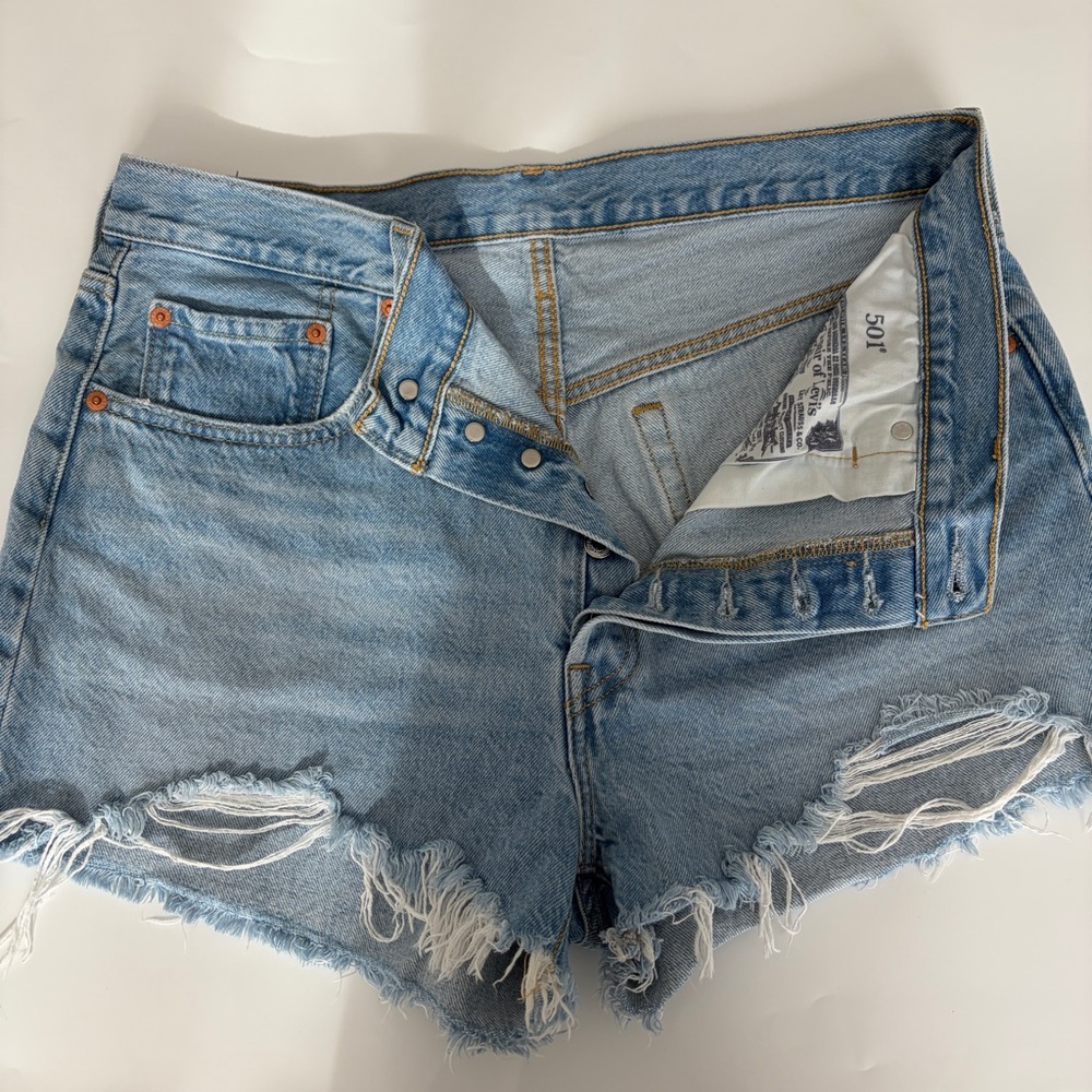 Levi Denim Blue Women Shorts